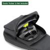 Gespann Tennis Racket Cover for One Tennis Racket or Two Badminton Rackets Single Tennis Racket Cover Bag (Black-Pocket, L) view 4