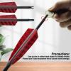 28"/30" Pure Carbon Archery Spine 400/500 with Removable Tip 4" Real Feather Arrows for Recurve and Compound and Traditional Bows Hunting Target Practice (6 Pack) (28 inches,Spine 400) view 3