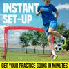 Instant Portable Medium Soccer Goal, 6 Ft x 4 Ft, Faster Fold into Triangle Shape, Easy Carry, Set up Less Than 45 Second, Carry Bag Included view 3