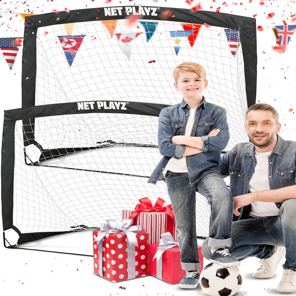 Soccer Gifts Soccer Goals - Kids Pop-up Football Net for Backyard Practice & Training, Portable Set of 2