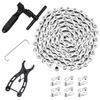 Bike Chain Kit, 12 Speed Multi-Function Bike Mechanic Repair Kit, Chain Breaker and Bike Link Plier with Hook and 6 Pairs Bicycle Buckle, Reusable view 1
