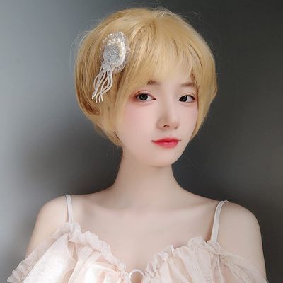 Bodermincer Mermaid Sea Star Hairbands and Hair Accessories - Seashell Headband, Starfish Headband, Jellyfish Hairpin (White Jellyfish Hairpin)