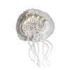 Bodermincer Mermaid Sea Star Hairbands and Hair Accessories - Seashell Headband, Starfish Headband, Jellyfish Hairpin (White Jellyfish Hairpin) view 4
