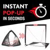 NET PLAYZ Tri Great USA Corp TGU-ODH-445 Portable Easy Fold-Up Lacrosse Goal, 4' x 4', Black (NOH445402024) view 3