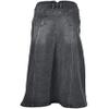 ebossy Women's High Rise Distressed Wash Denim Skirt A Line Swing Maxi Long Jean Skirts (Large, Grey) view 2