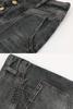 ebossy Women's High Rise Distressed Wash Denim Skirt A Line Swing Maxi Long Jean Skirts (Small, Grey) view 4