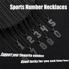 HSWYFCJY Gold Number Necklace for Men,Stainless Steel Athletes Number Chain Charm Pendant Personalized Men's Sports Jewelry Basketball Baseball Football Ice HockeyNumber 47,Black view 3