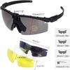 FOCUHUNTER Tactical Glasses, Shooting Safety Glasses, Anti Fog UV400 Protection Sunglasses with 3 Interchangeable Lens view 3