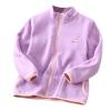 Toddler Girls Long Sleeve Winter Cartoon Rabbit Fleece Zippered Coat Jacket Thicken Warm Girls Jean Jacket (Purple, 5-6 Years) view 1