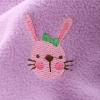 Toddler Girls Long Sleeve Winter Cartoon Rabbit Fleece Zippered Coat Jacket Thicken Warm Girls Jean Jacket (Purple, 5-6 Years) view 3