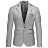 Maiyifu-GJ Men Casual Slim Fit Suit Jacket Lightweight Notched Lapel Business Sport Coat 1 Button Daily Wedding Party Blazer (Grey,Medium) view 1