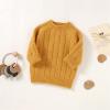 Autumn Winter Warm Outfits Newborn Infant Baby Girl Boy Cute Long Sleeve Solid Knitted Toddler Girls Shirt (Yellow, 12-18 Months) view 2