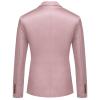 Men Casual Slim Fit Suit Jacket Lightweight Notched Lapel Business Sport Coat 1 Button Daily Wedding Party Blazer (Pink,5X-Large) view 2