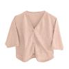Baby Newborn Infant Girls Boys Cotton Summer Spring Autumn Solid Long Sleeve Cardigan Toddler Light Jackets (Pink, 3-4 Years) view 1