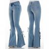 Women's Flare Bell Bottom Jeans Classic High Waist Totally Shaping Tassel Stretch Curvy Fit Jeans Button Fly Jeans Denim view 3