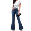 Women's Flare Bell Bottom Jeans Classic High Waist Totally Shaping Tassel Stretch Curvy Fit Jeans Button Fly Jeans Denim view 4