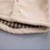 Toddler Kids Baby Girls Boys Plaid Button Up Flap Pocket Corduroy Jacket Coat Outerwear Soft Coat Big Kids (Beige, 18-24 Months) view 4