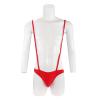 JEsilunmaMY Men's Suspender Underwear Low Rise Bulge Pouch Brief Mankini Swimsuit Back Cross Strap Bodysuit Lingerie Panties (Red,Large) view 3