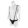 JEsilunmaMY Men's Suspender Underwear Low Rise Bulge Pouch Brief Mankini Swimsuit Back Cross Strap Bodysuit Lingerie Panties (Black,XX-Large) view 3