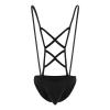 JEsilunmaMY Men's Suspender Underwear Low Rise Bulge Pouch Brief Mankini Swimsuit Back Cross Strap Bodysuit Lingerie Panties (Black,Medium) view 1