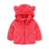 Boys Girls Kids Warm Winter Jackets Baby Fleece Sweatshirt Flannel Coats Hooded Coats for Girls Size 10-12 (Watermelon Red, 4-5 Years) view 2