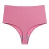 3XL Plus Size Ice Silk Thongs for Plump Women High Waist Seamless Solid Underwear Large Shapewear Abdomen Hips G-String (Color : Dark red, Size : XXXL(85g-90kg)) view 1