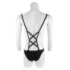 JEsilunmaMY Men's Suspender Underwear Low Rise Bulge Pouch Brief Mankini Swimsuit Back Cross Strap Bodysuit Lingerie Panties (Black,X-Large) view 4