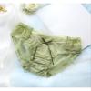 3PCS Sweet and Cute Japanese Girl Middle Waist Briefs Slightly Sweet Matcha Green Sexy lace mesh ice Silk Pink Panties (Color : 3Pcs Color5, Size : XL(57.5-67.5KG)) view 4