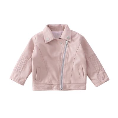 Short Baby Outwear Turn Down Jacket Coat Kids Autumn Winter Leather Clothes Girls Toddler Kids Down Jacket (Pink, 3-4 Years)