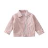 Short Baby Outwear Turn Down Jacket Coat Kids Autumn Winter Leather Clothes Girls Toddler Kids Down Jacket (Pink, 3-4 Years) view 1