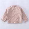 Short Baby Outwear Turn Down Jacket Coat Kids Autumn Winter Leather Clothes Girls Toddler Kids Down Jacket (Pink, 3-4 Years) view 3