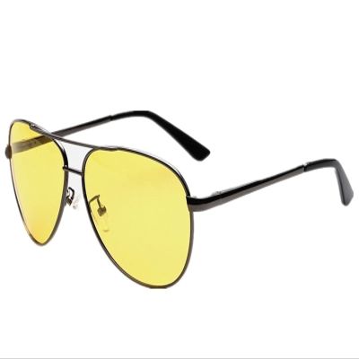 WIRUN Night Vision Glasses Anti-Glare Polarized UV400 Aviator Yellow Safety Night Driving Glasses Eyewear for Men & Women (Grey081)
