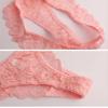3 Pcs Sexy Panties for Women Low-Waist Briefs Lace Embroidery Underwear Transparent G-String (Color : 3 Purple, Size : M(50-55KG)) view 4