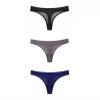 3PCS Cotton G-String Underwear Women Sexy Panties Low Waist Striped Print Female Sprot Lingerie (Color : Set 3, Size : M(42.5-52.5KG)) view 1