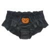 Women Large Size Panties Cute Lovely Sweety Girls Lolita Panties Bear Embroidery Milk Silk Smooth Soft Ruffles Underwear (Color : Black, Size : Large) view 1