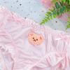 Women Large Size Panties Cute Lovely Sweety Girls Lolita Panties Bear Embroidery Milk Silk Smooth Soft Ruffles Underwear (Color : Black, Size : Large) view 3