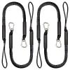 4 Pack Bungee Dock Line with Stainless Steel Clip 3FT Mooring Rope Boat Accessories Docking Lines PWC Dockline for Boats Kayak, Jet Ski, Pontoon, Canoe, Power Boat WaveRunner (Black) view 1