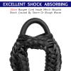 4 Pack Bungee Dock Line with Stainless Steel Clip 3FT Mooring Rope Boat Accessories Docking Lines PWC Dockline for Boats Kayak, Jet Ski, Pontoon, Canoe, Power Boat WaveRunner (Black) view 2