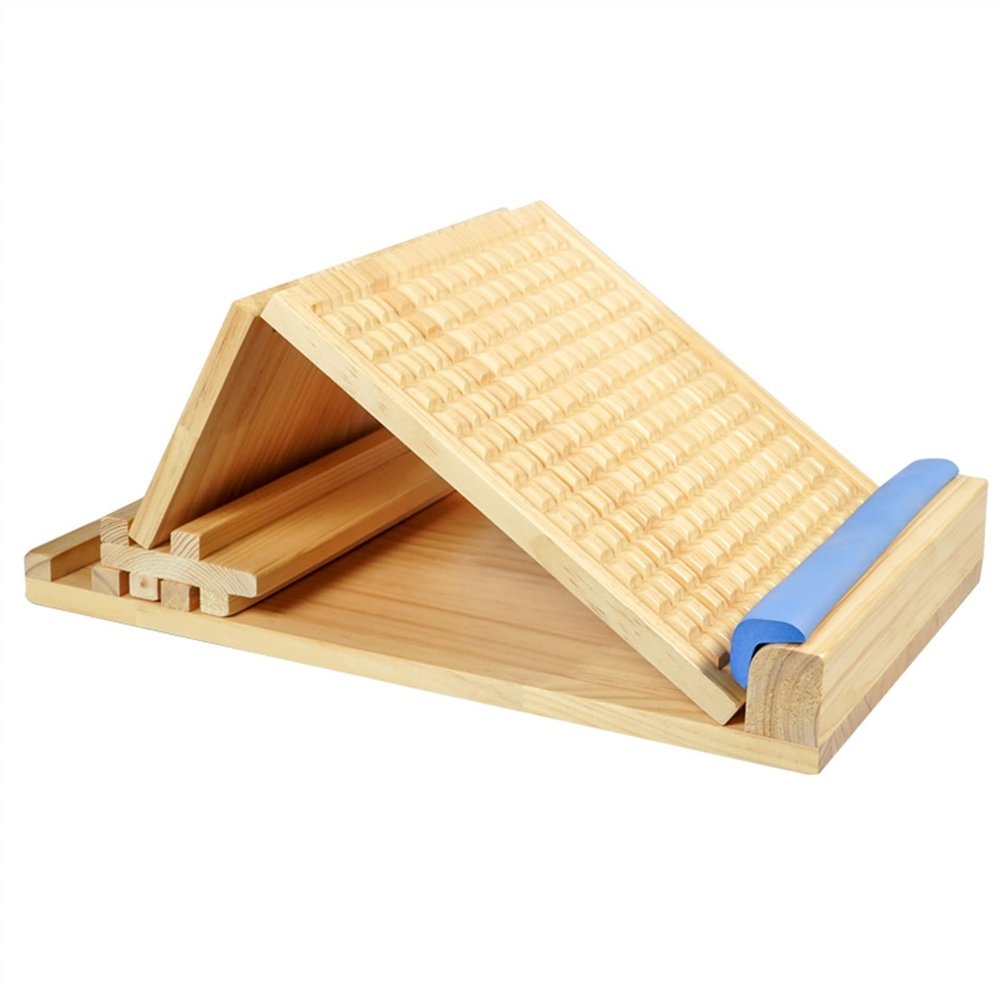 Feiyx Slant Board Solid Wood Folding Brace Board Physiotherapy Fitness Device Stovepipe Standing Body Pedal Calf Stretching Board Easy to Carry,Folding Stretch Plate