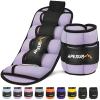 APEXUP 10lbs/Pair Adjustable Ankle Weights for Women and Men, Modularized Leg Weight Straps for Yoga, Walking, Running, Aerobics, Gym, Physical Therapy (Pastel Purple) view 1