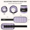 APEXUP 10lbs/Pair Adjustable Ankle Weights for Women and Men, Modularized Leg Weight Straps for Yoga, Walking, Running, Aerobics, Gym, Physical Therapy (Pastel Purple) view 4