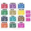 VictoryStore Cutout Spirit Cheer Words Let's Get Loud, 3 Piece Set, Block Letters (Teal) view 2