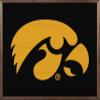 Kendrick Home + Stadium Iowa Hawkeyes Bold Logo Collegiate Framed Square Wood Sign with State and Team Logo (30x24) view 1