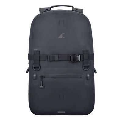 Breakwater Supply Fogland Waterproof IP68 Submersible Backpack | Laptop Sleeve & Airtight Zippers for Outdoors, Travel, Boating, Kayaking, Surfing, Floating Dry Bag, Unisex, TPU (Stealth Black, 25L)