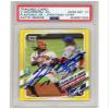 Ronald Acuna Vladimir Guerrero Jr 2021 Topps Series 1 Yellow Autograph Card #61 PSA/DNA 10 view 1