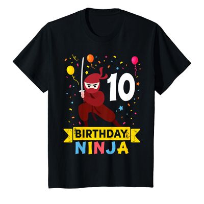 10 Year Old Ninja Birthday T-Shirt