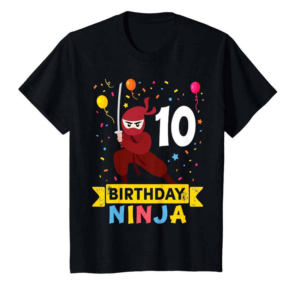 10 Year Old Ninja Birthday T-Shirt