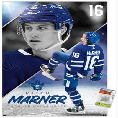 Trends International NHL Toronto Maple Leafs - Mitch Marner 22 Wall Poster, 22.375" x 34", Premium Poster & Push Pin Bundle