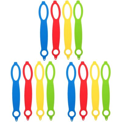 12Pcs Silicone Water Bottle Carrier Grip - Portable Hand Strap for Disposable Bottles, Outdoor Sports, Gym, Running, Biking, and Jogging