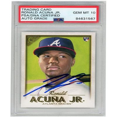 Ronald Acuna Jr 2018 Topps Gallery Autograph Rookie Card #140 PSA/DNA 10